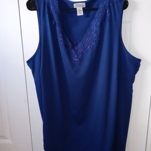 Bundle 4/$20 Catherines Royal blue V neck tank top 3X